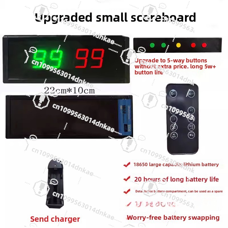 Table Tennis Scoreboard - Marcador Electrónico para Baloncesto, Marcador LED
