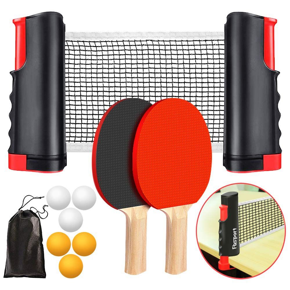 Red de ping-pong retráctil con - Table Tennis Kit Bag reseña y precio